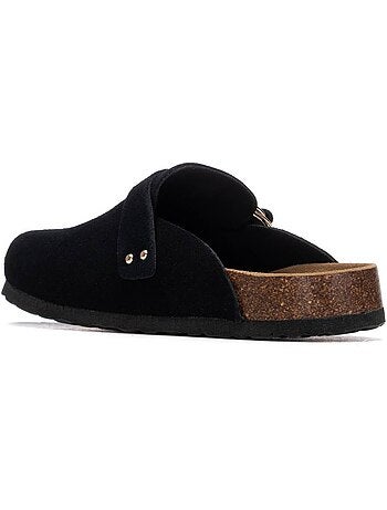 Sabots plats femme en cuir