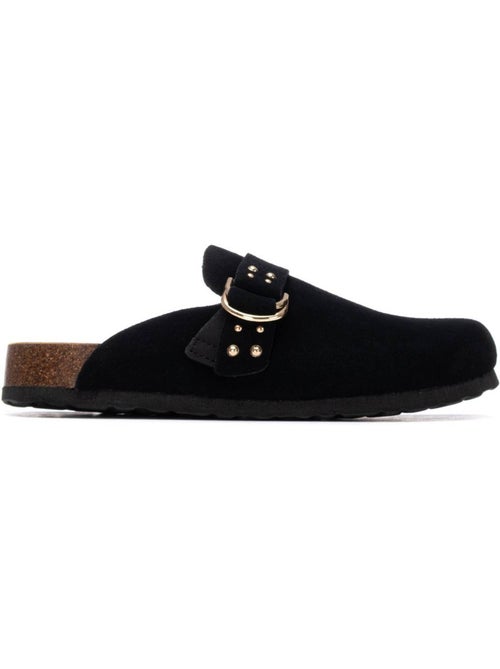 Sabots plats femme en cuir - Kiabi