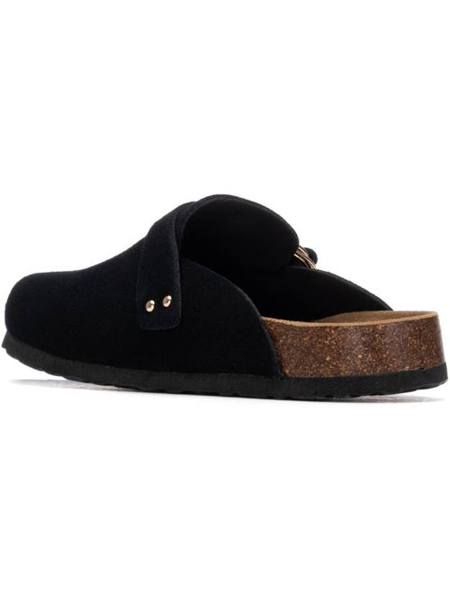 Sabots plats femme en cuir - Kiabi