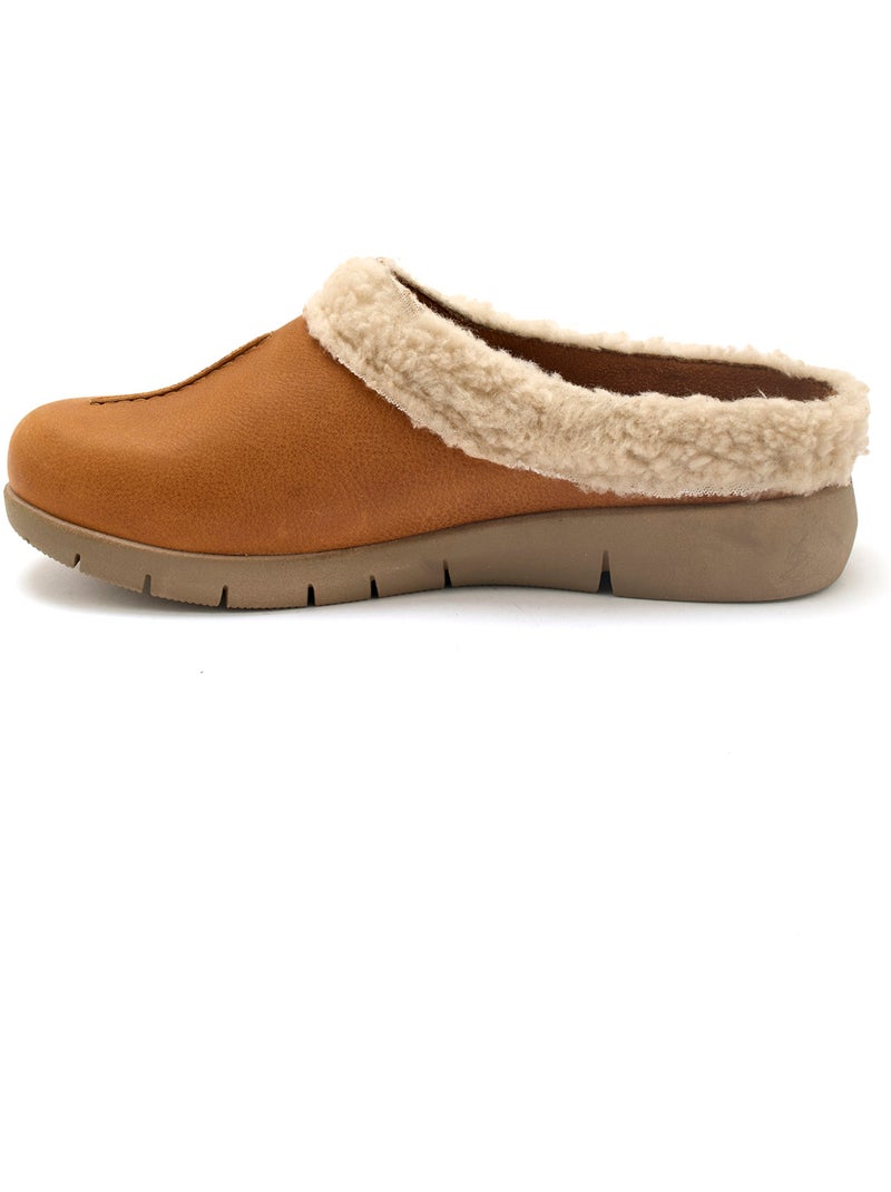 Sabots semelle amovible cuir velours - PEDICONFORT Marron - Kiabi