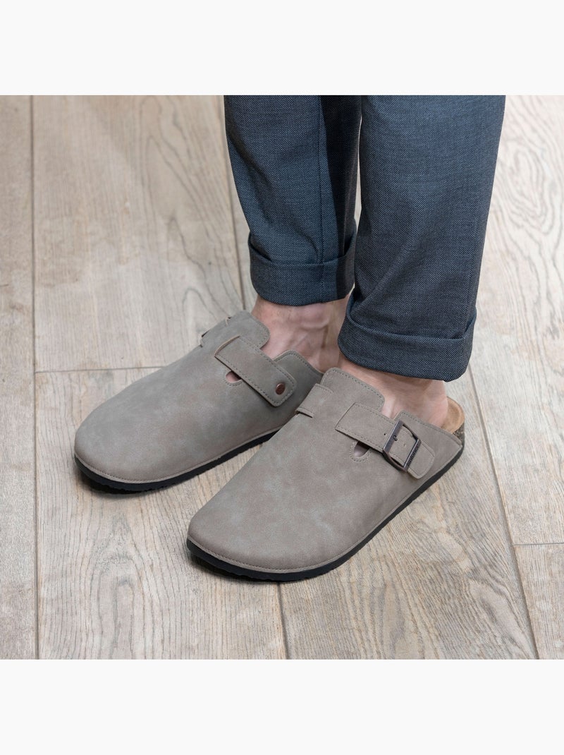 Sabots semelle extra-flex, légère, patch talon confort  Isotoner Taupe - Kiabi