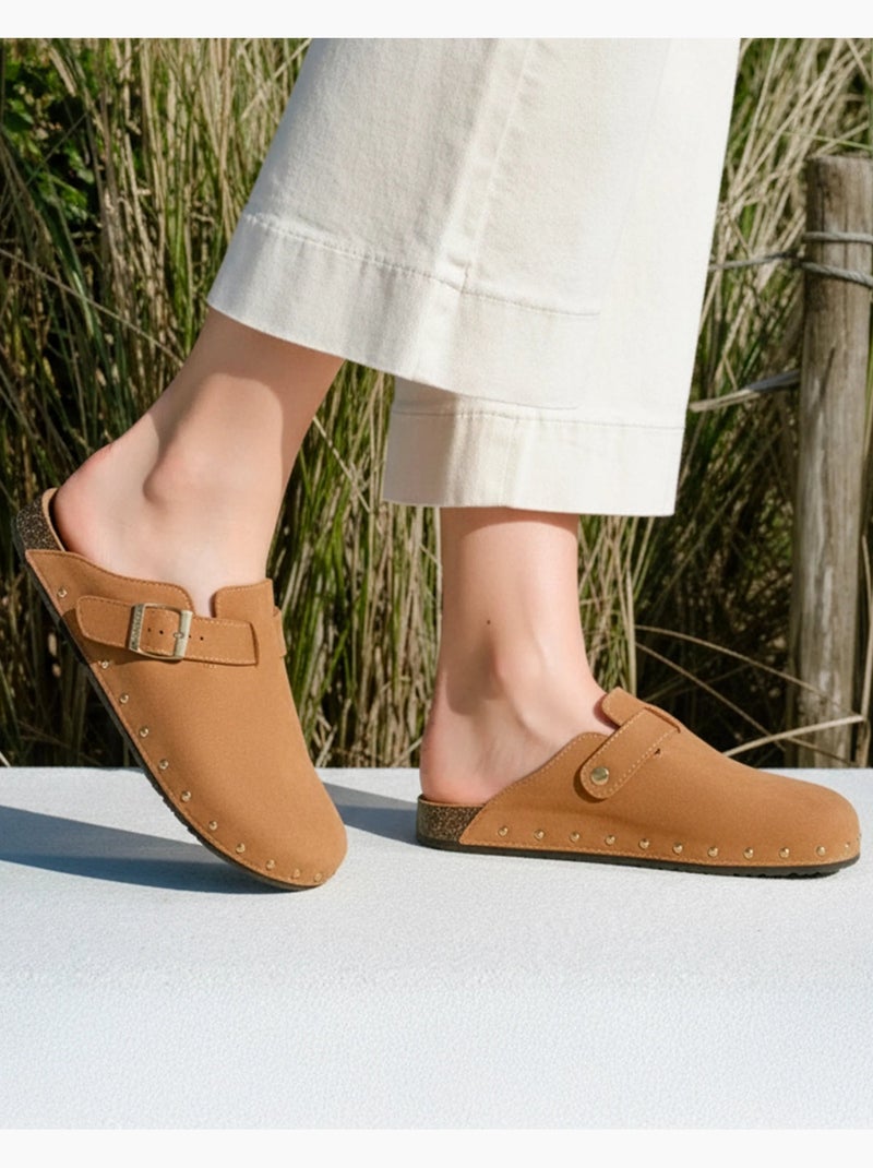 Sabots semelle extra-flex, légère, patch talon ultra confort  Isotoner Camel - Kiabi