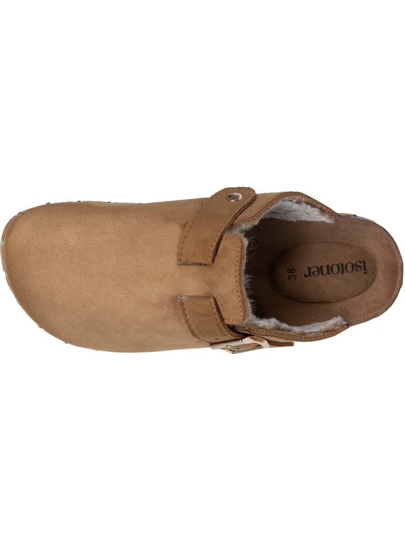 Sabots semelle extra-flex, légers, patch talon confort Camel - Kiabi