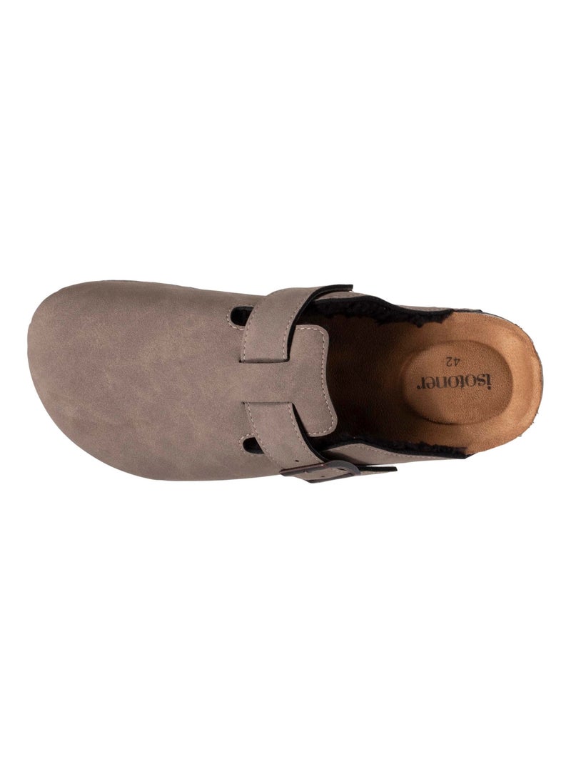 Sabots semelle extra-flex, légers, patch talon confort  Isotoner Taupe - Kiabi