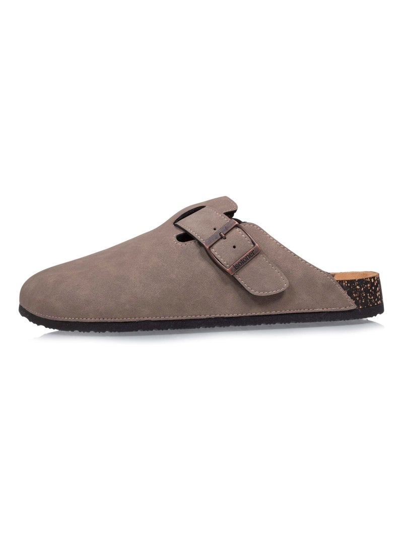Sabots semelle extra-flex, légers, patch talon confort  Isotoner Taupe - Kiabi