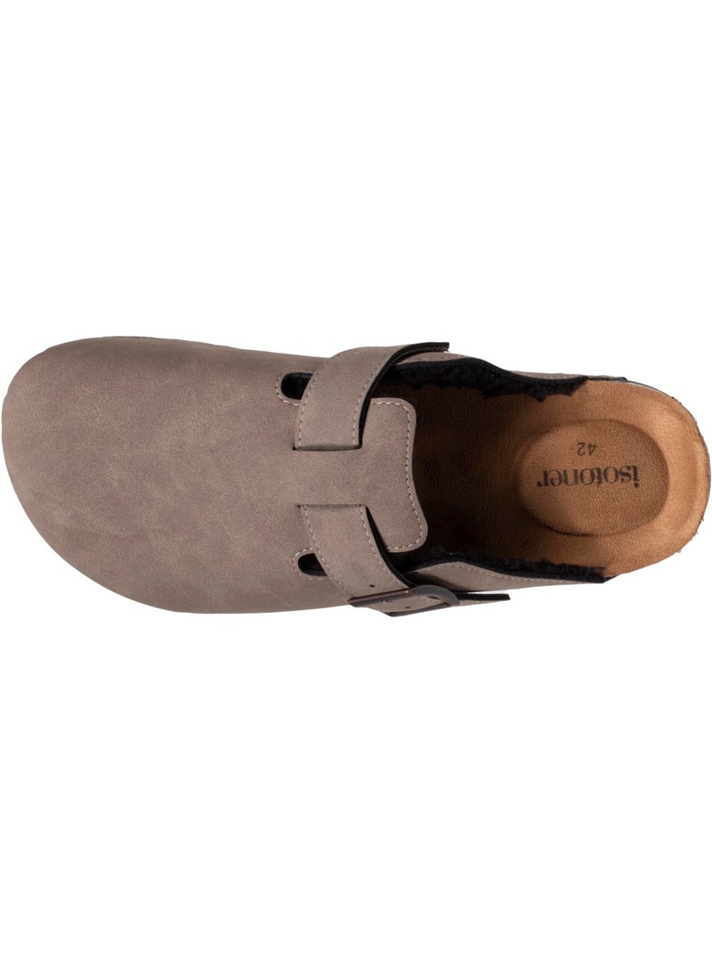 Sabots semelle extra-flex, légers, patch talon confort Taupe - Kiabi