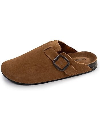 Sabots semelle intérieure cuir extra-flex - patch talon confort isotoner
