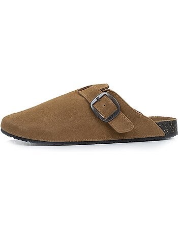 Sabots semelle intérieure cuir extra-flex - patch talon confort isotoner