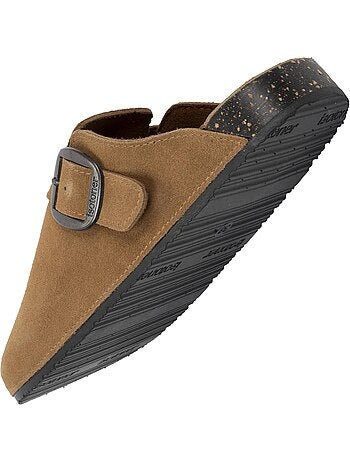 Sabots semelle intérieure cuir extra-flex - patch talon confort isotoner