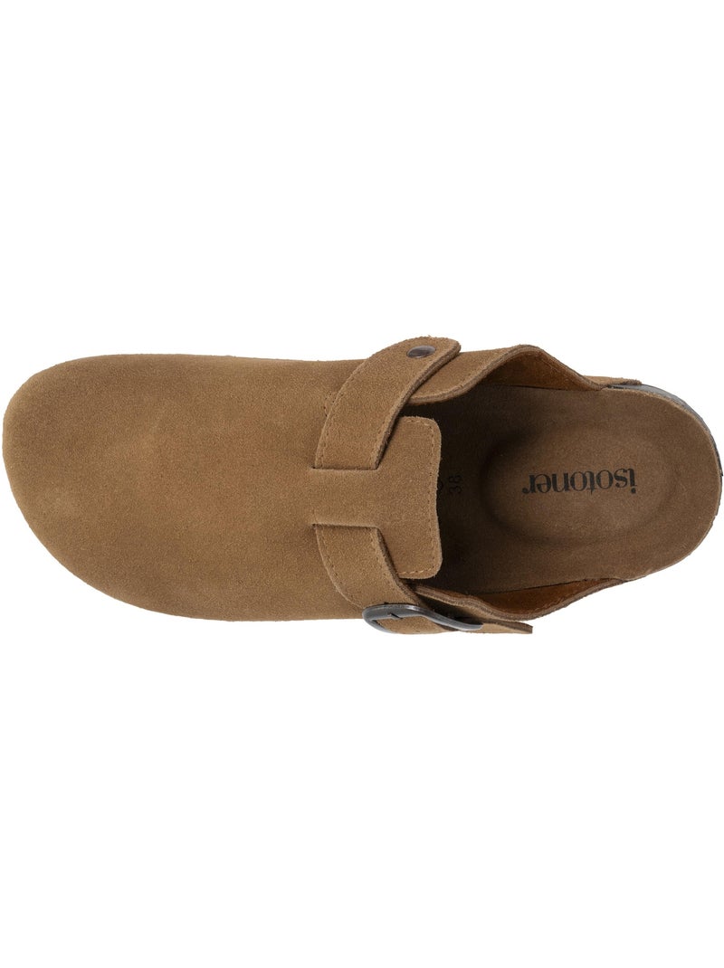 Sabots semelle intérieure cuir extra-flex - patch talon confort  isotoner Camel - Kiabi