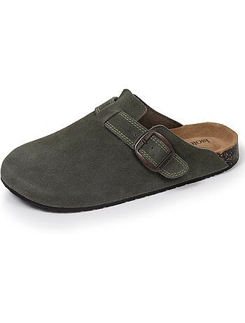 Sabots semelle intérieure cuir extra-flex - patch talon confort isotoner