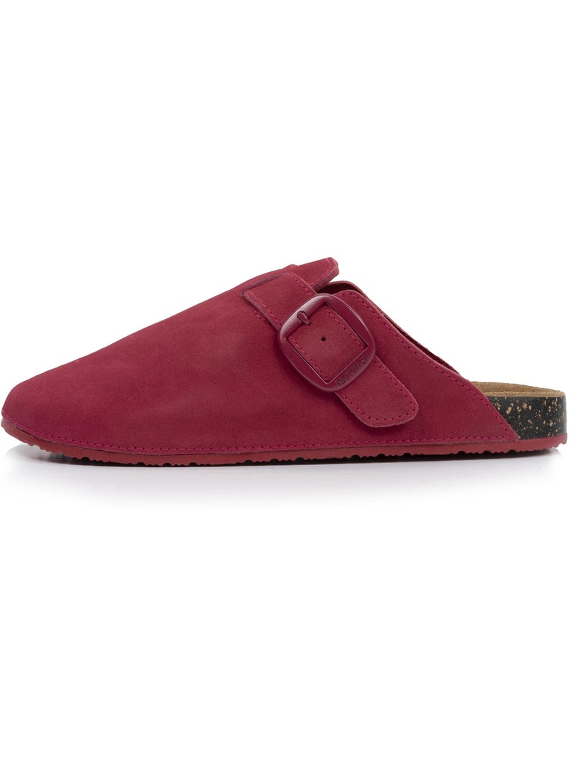Sabots semelle intérieure cuir extra-flex - patch talon confort  isotoner Rose framboise - Kiabi
