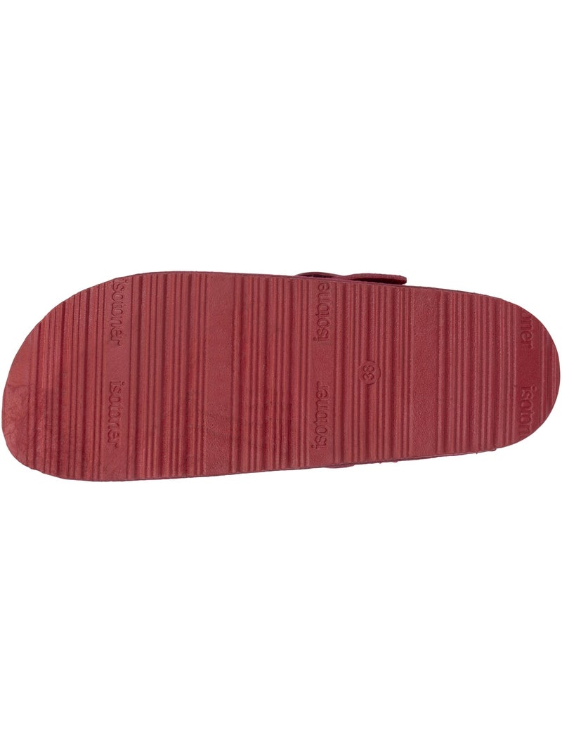 Sabots semelle intérieure cuir extra-flex - patch talon confort  isotoner Rose framboise - Kiabi
