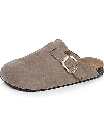 Sabots semelle intérieure cuir extra-flex - patch talon confort isotoner
