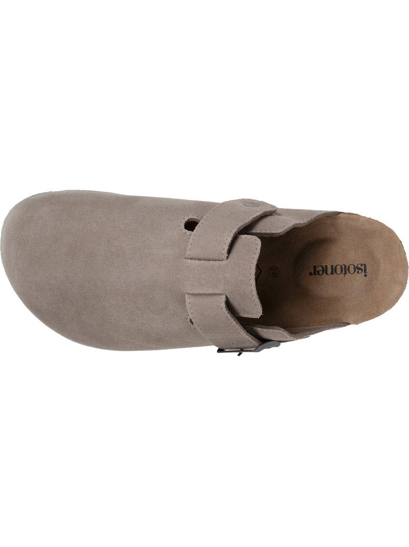 Sabots semelle intérieure cuir extra-flex - patch talon confort Taupe - Kiabi