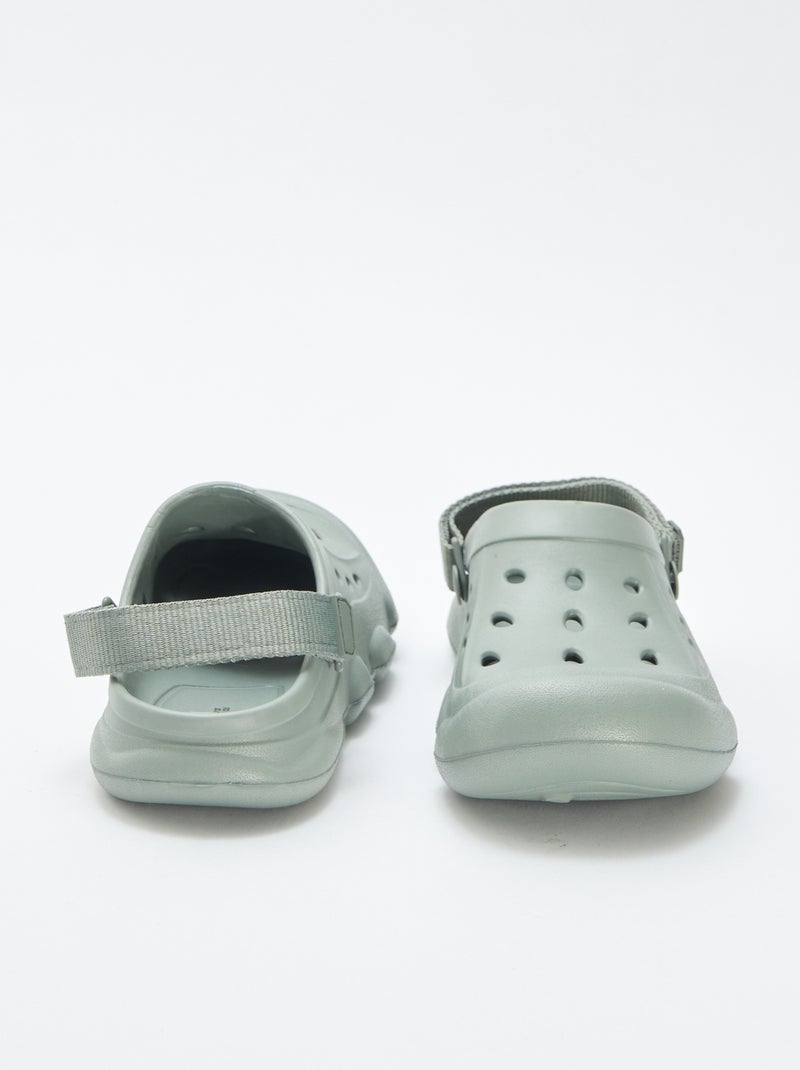 Sabots unis en plastique moulé VERT - Kiabi