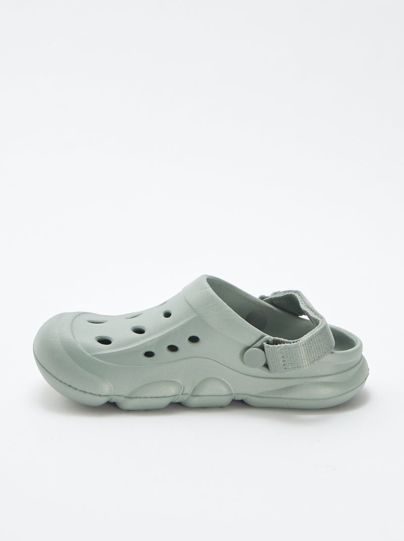 Sabots unis en plastique moulé VERT - Kiabi