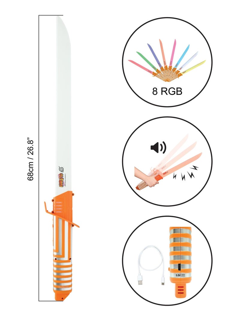 Sabre Laser LED Naruto avec effets sonores Orange - Kiabi