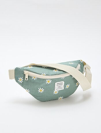 Sac à banane imprimé all-over fleuri en coton