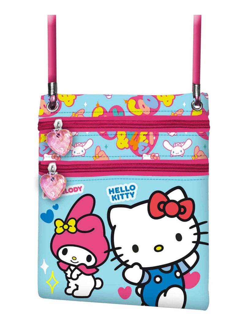 Sac à Bandoulière Action V. - Hello Kitty Friendship Bleu - Kiabi