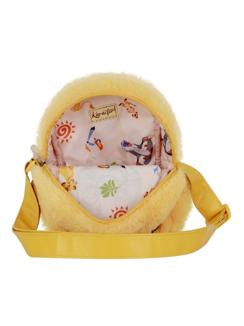 Sac à Bandoulière Carré Plush - Disney Roi Lion Sit - Jaune - Taille Unique Jaune - Kiabi