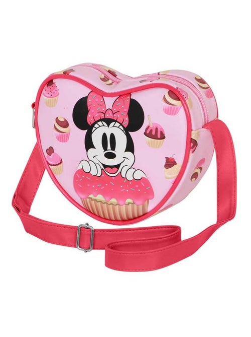 Sac à Bandoulière Coeur Casual - Disney Minnie Mouse Muffin - Rose - Taille Unique - Kiabi