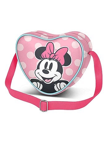 Sac à Bandoulière Coeur Casual - Disney Minnie Mouse Ribbon - Rose - Taille Unique