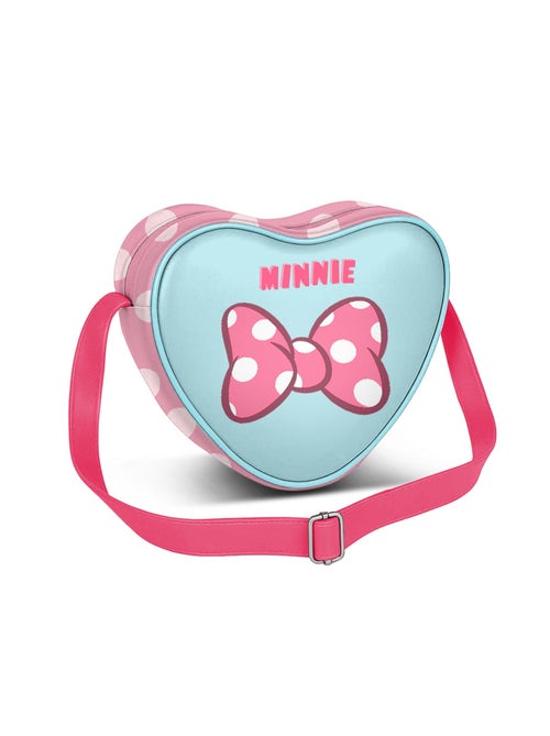 Sac à Bandoulière Coeur Casual - Disney Minnie Mouse Ribbon - Rose - Taille Unique - Kiabi