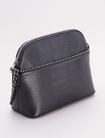 Sac à bandoulière effet croco