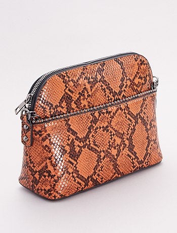 Sac à bandoulière effet croco