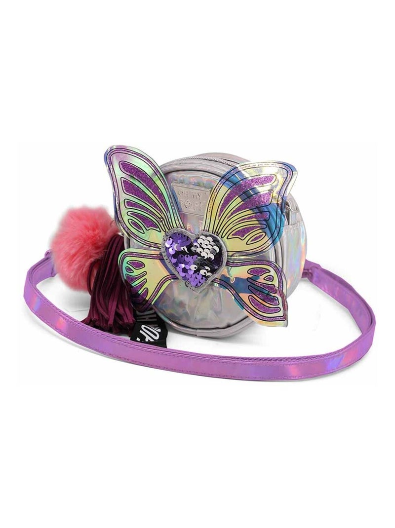 Sac à Bandoulière Rond Petit - Oh My Pop! Ailes - Argent - Taille Unique Argent - Kiabi