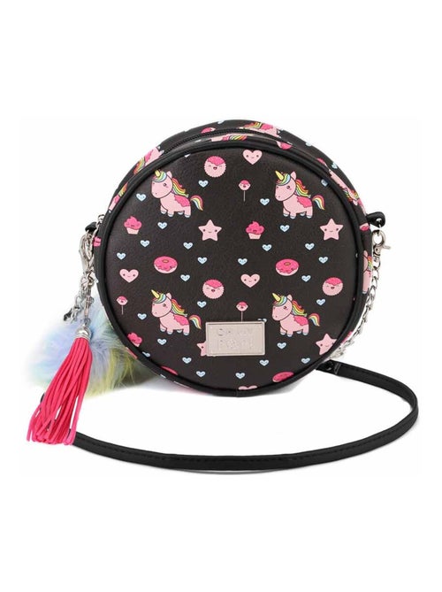 Sac à Bandoulière Ronde - Oh My Pop! Popnicorn - Noir - Taille Unique - Kiabi