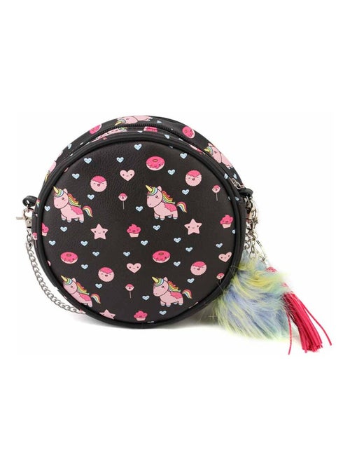 Sac à Bandoulière Ronde - Oh My Pop! Popnicorn - Noir - Taille Unique - Kiabi