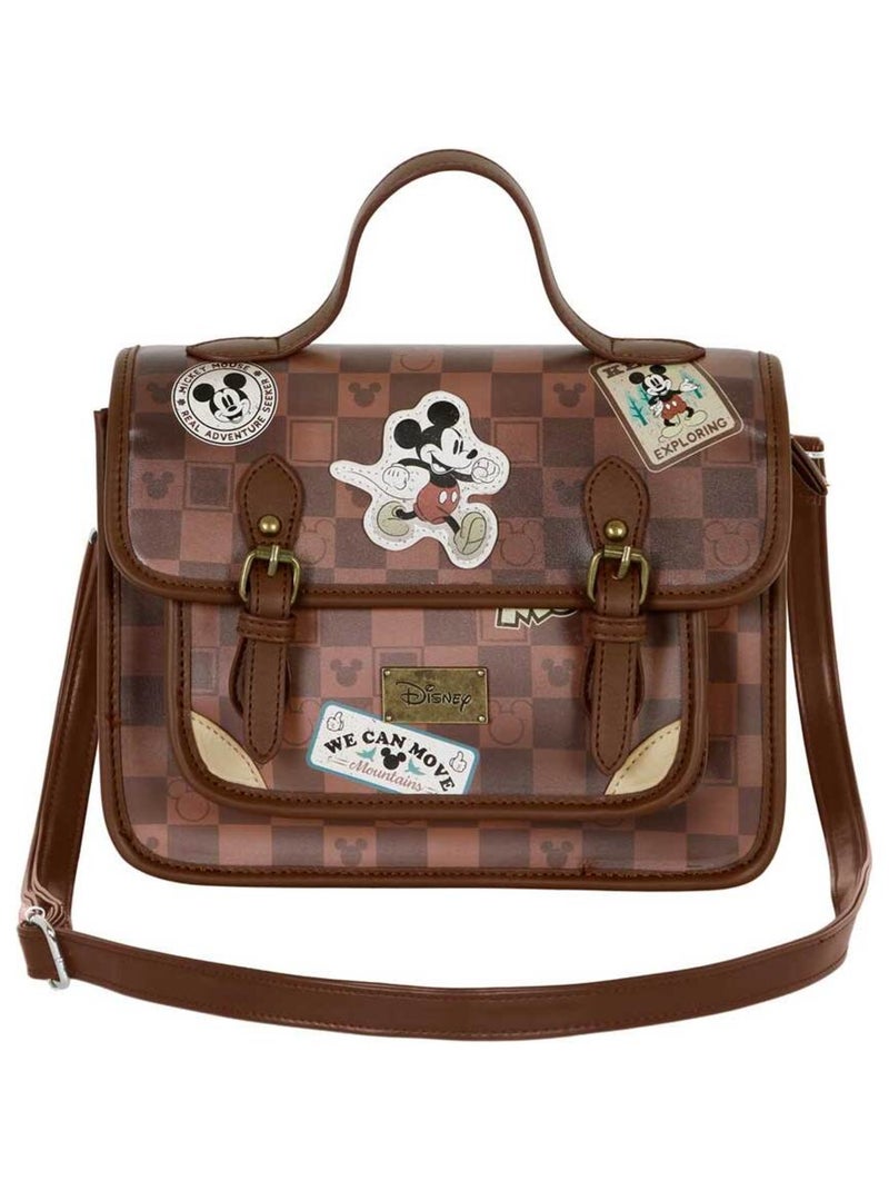 Sac à Bandoulière-Sac à dos Sa - Disney Mickey Mouse Journey - Brun - Taille Unique Marron - Kiabi