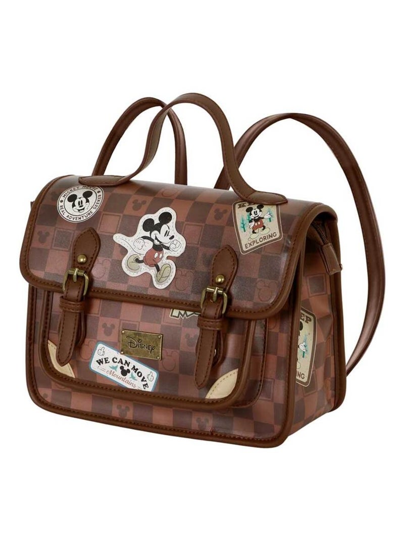 Sac à Bandoulière-Sac à dos Sa - Disney Mickey Mouse Journey - Brun - Taille Unique Marron - Kiabi