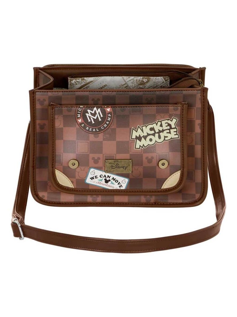 Sac à Bandoulière-Sac à dos Sa - Disney Mickey Mouse Journey - Brun - Taille Unique Marron - Kiabi