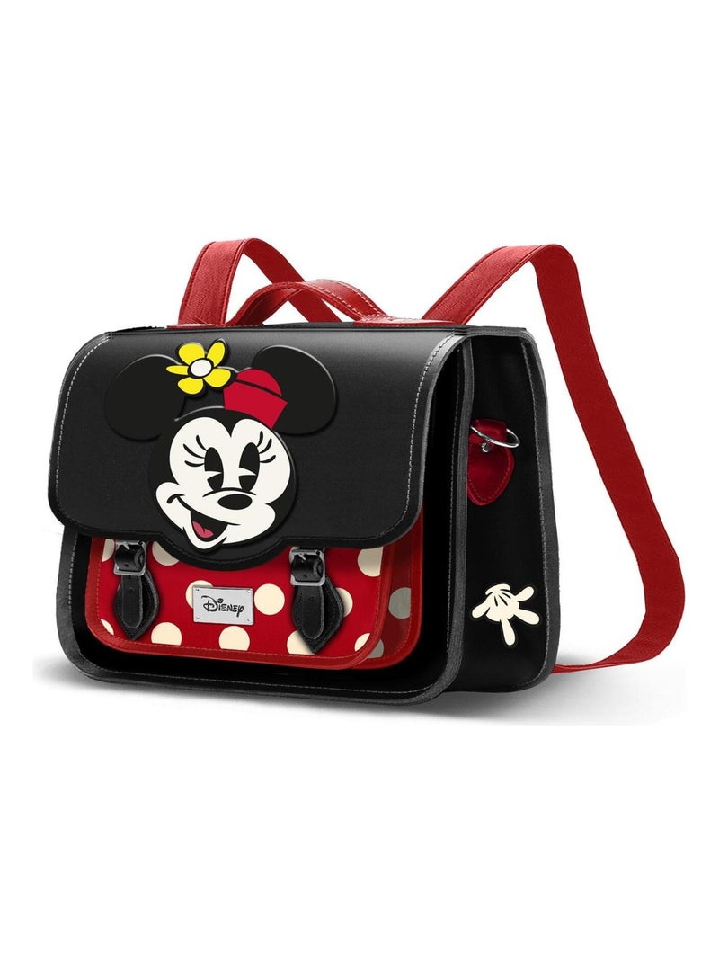 Sac à Bandoulière-Sac à dos Sa - Minnie Mouse Face Noir - Kiabi