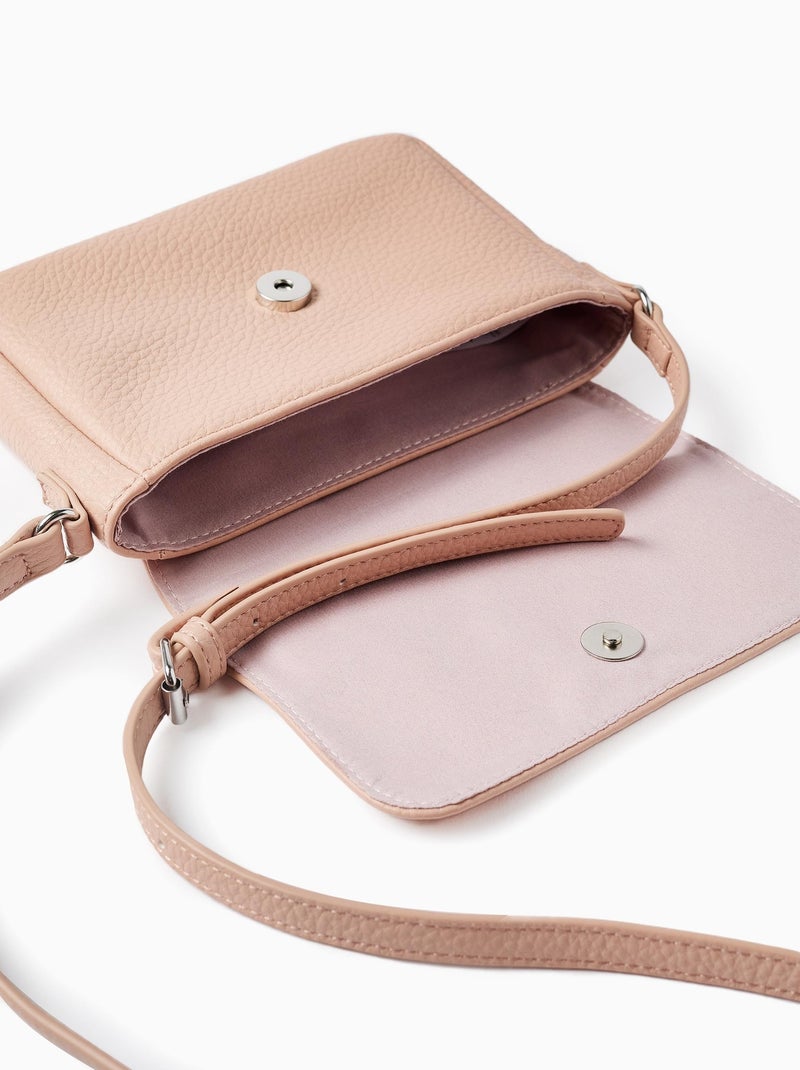 Sac à Bandoulière Texturé Rose clair - Kiabi