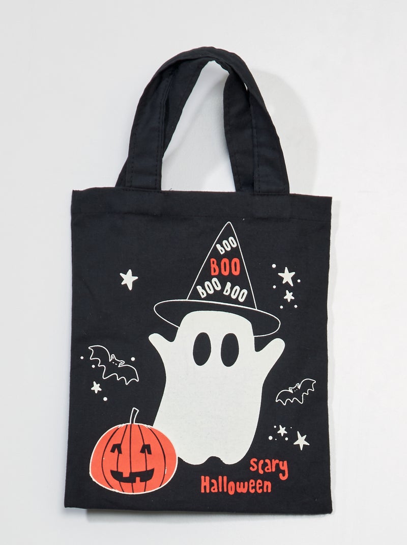 Sac à bonbon en toile - Halloween Noir - Kiabi