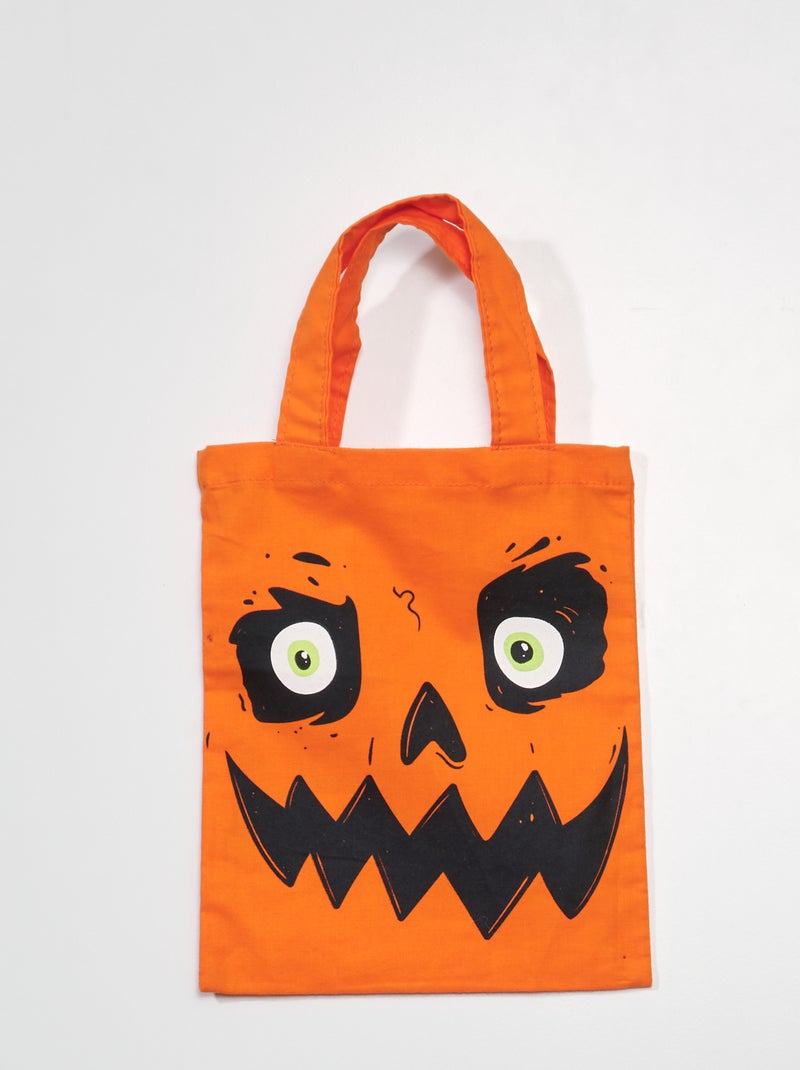 Sac à bonbon en toile - Halloween Orange - Kiabi