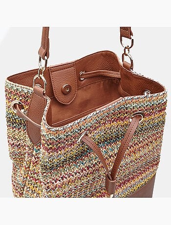Sac à coulisse en raphia Bata