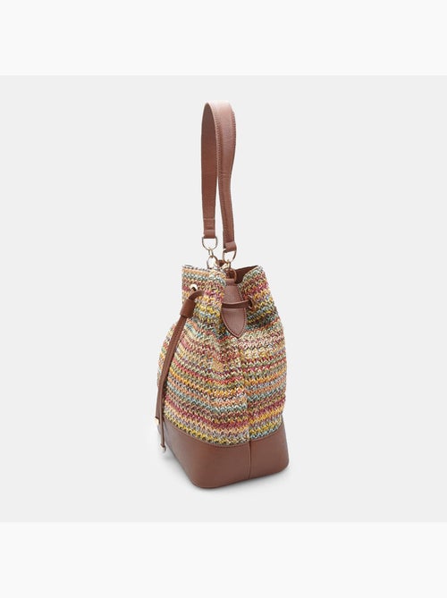 Sac à coulisse en raphia Bata - Kiabi