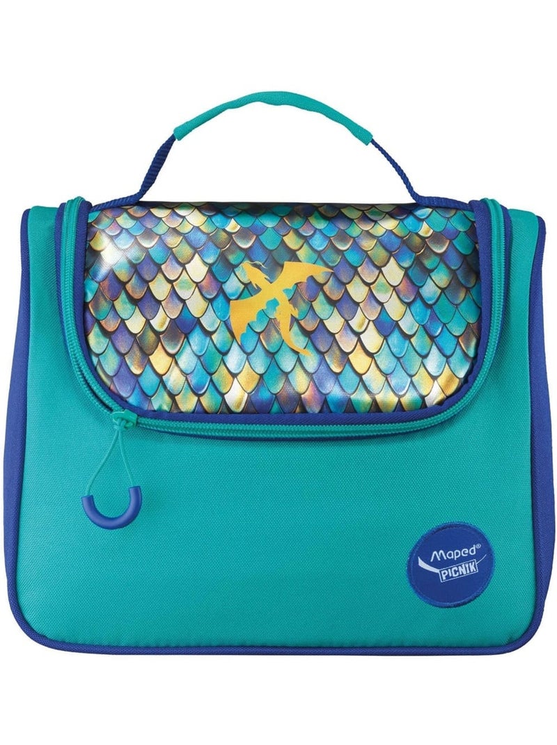 Sac à déjeuner avec bandoulière Dragon Bleu - Kiabi