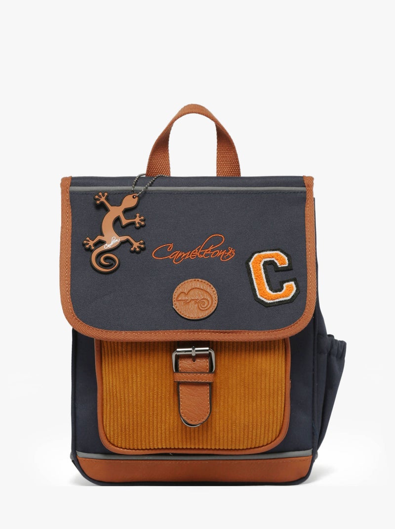 Sac À Dos 1 Compartiment Cameleon Bleu Marron Bleu - Kiabi