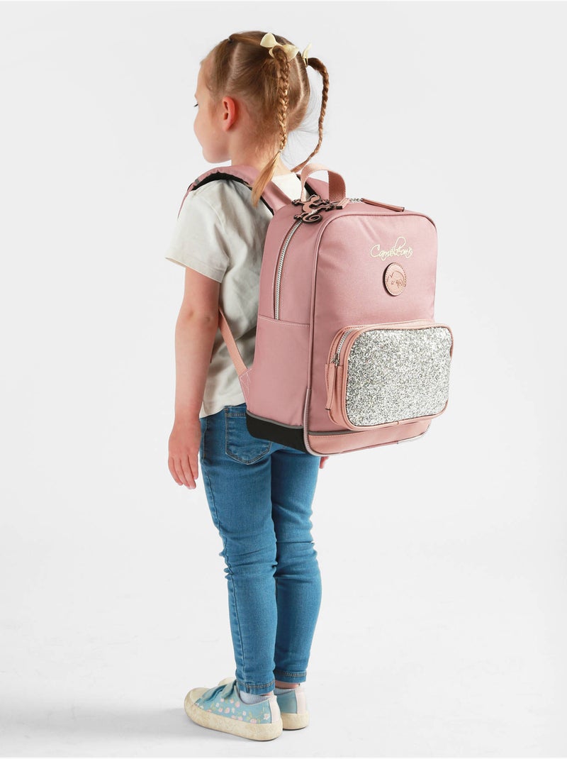 Sac À Dos 1 Compartiment Cameleon Gris Rose - Kiabi