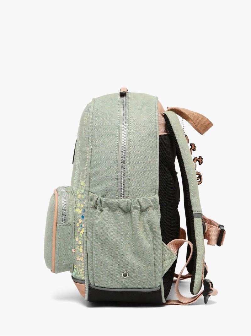 Sac À Dos 1 Compartiment Cameleon Vert tilleul - Kiabi
