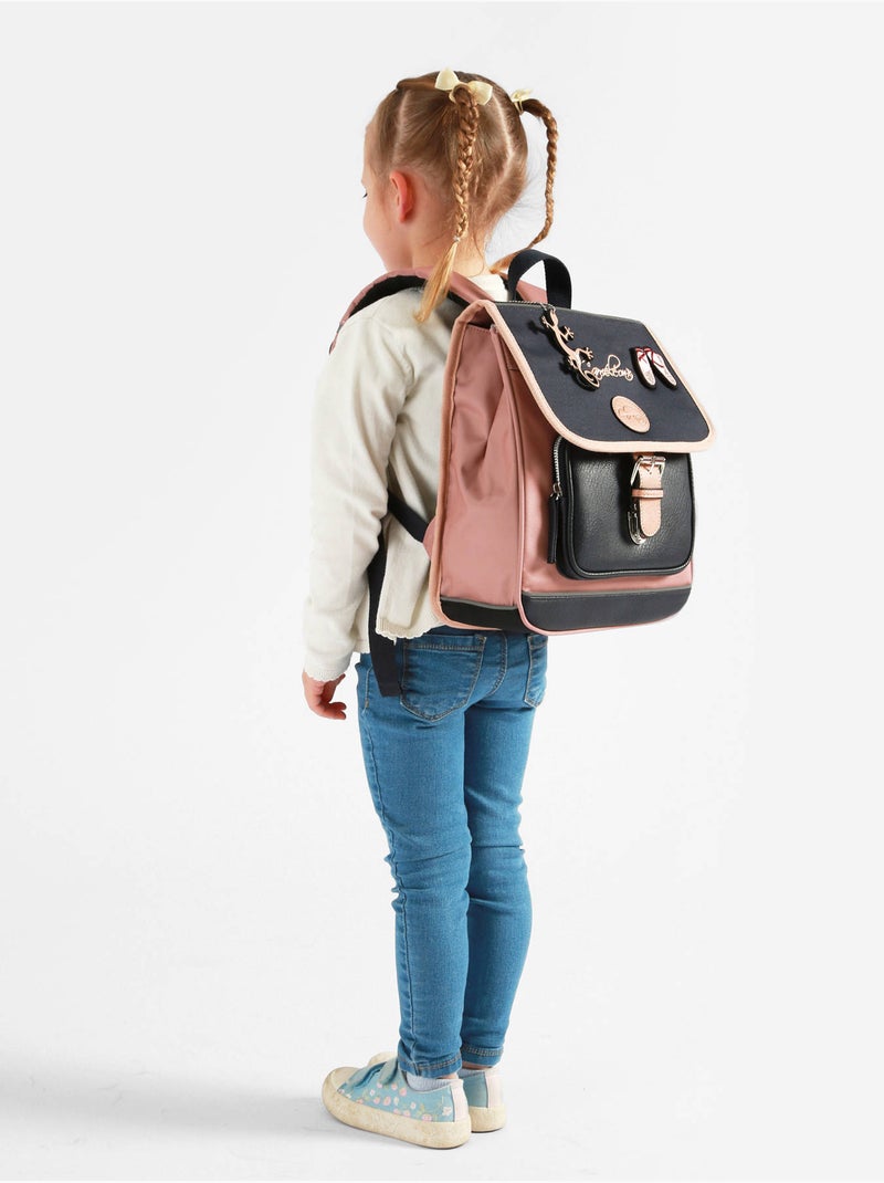Sac À Dos 1 Compartiment Vintage Fantasy Cameleon Bleu Rose Bleu - Kiabi