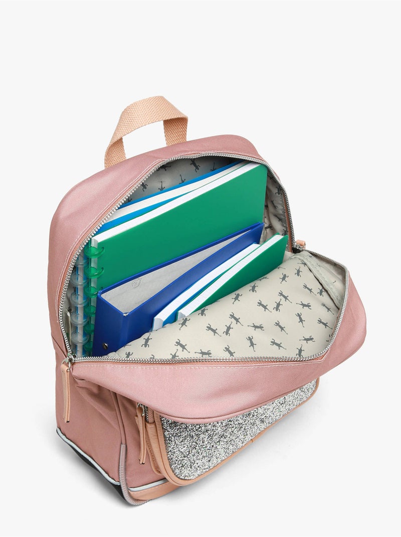 Sac À Dos 1 Compartiment Vintage Fantasy Cameleon Gris Rose - Kiabi
