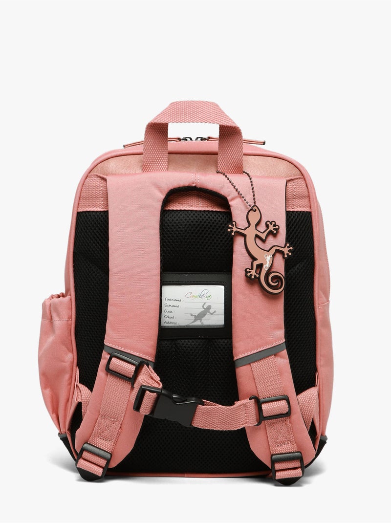 Sac À Dos 1 Compartiment Vintage Fantasy Cameleon Rose bonbon - Kiabi