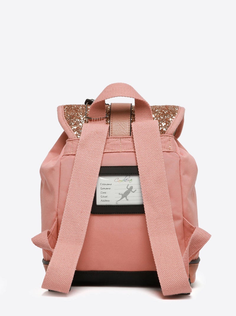 Sac À Dos 1 Compartiment Vintage Fantasy Cameleon Rose bonbon - Kiabi